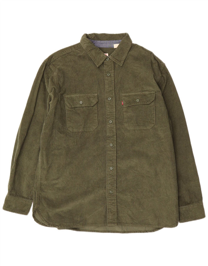Levi's Camicia da uomo rilassata in velluto a coste grande in cotone verde