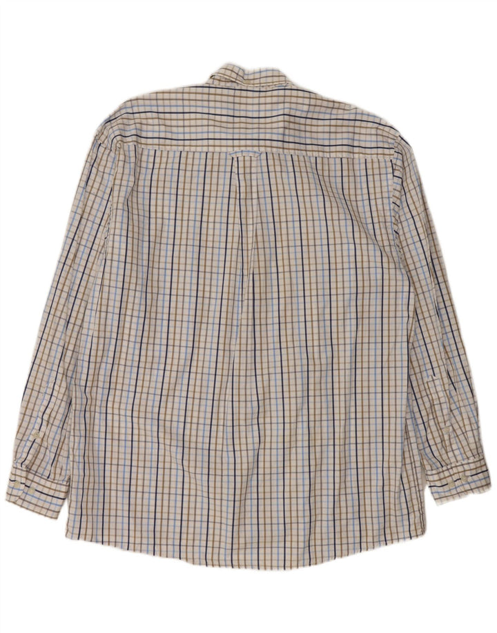 CAMEL ACTIVE Mens Shirt Large White Check Cotton