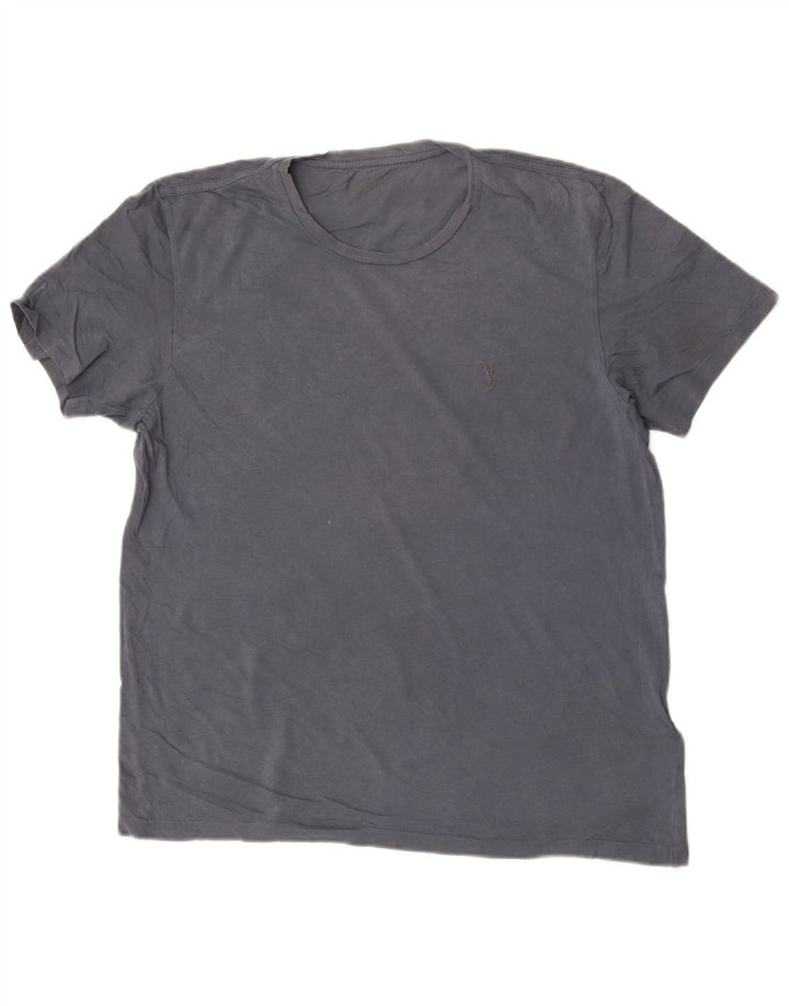 Maglietta da donna All Saints Top UK 16 grande cotone grigio