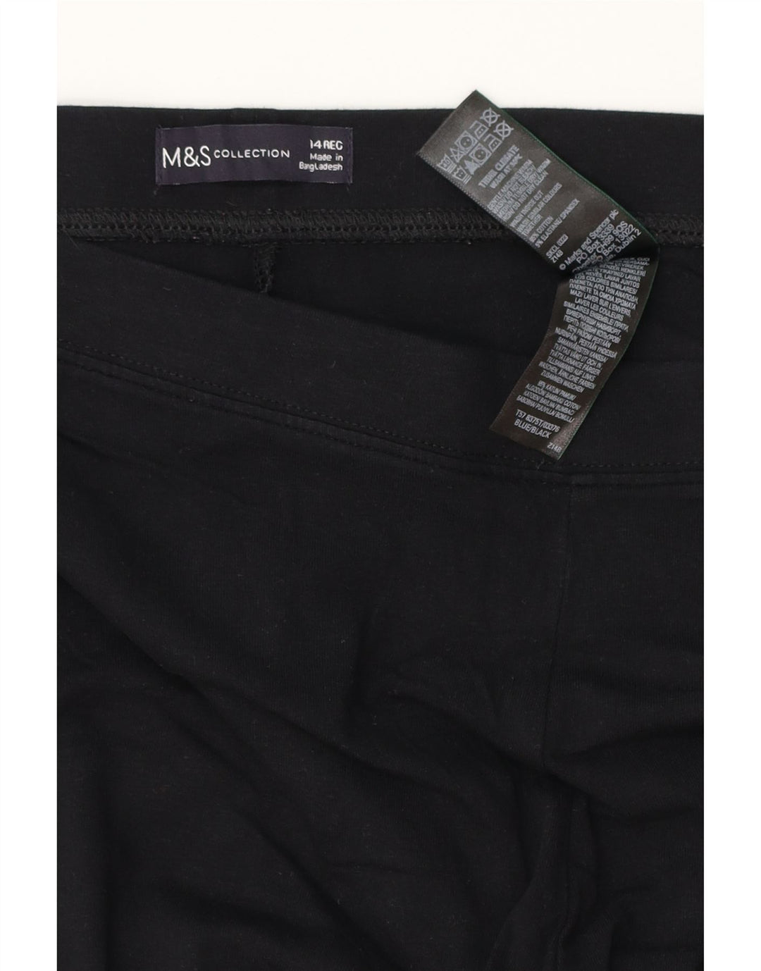 MARKS & SPENCER Leggings da donna UK 14 Grande cotone nero