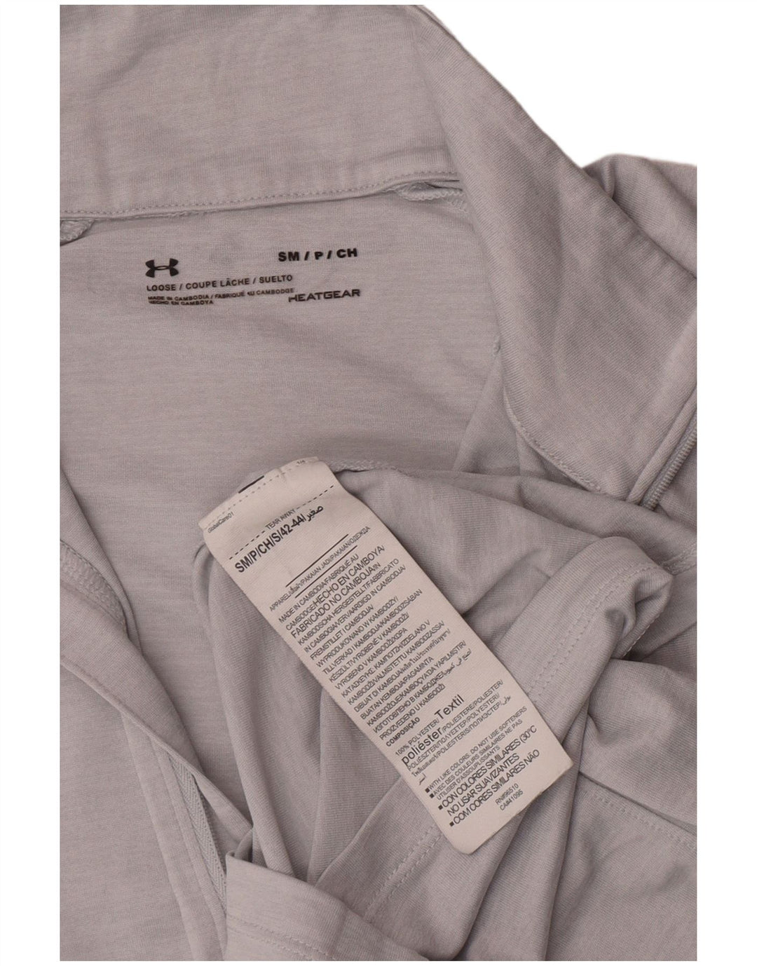 Maglietta Under Armour da donna Heat Gear Pullover UK 10 Small Grigia