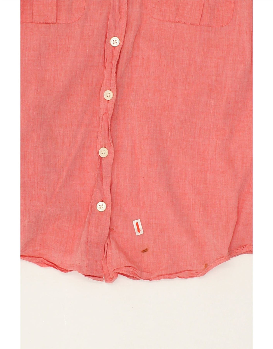 J. CREW Womens Longline Shirt UK 14 Medium Pink Cotton Vintage J. Crew and Second-Hand J. Crew from Messina Hembry 