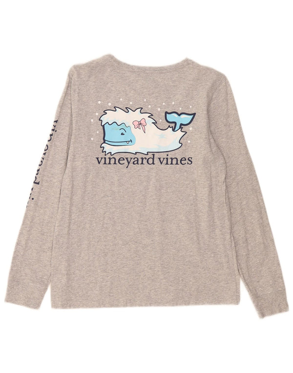 Top grafico da donna a maniche lunghe Vineyard Vines UK 10 piccolo grigio chiazzato