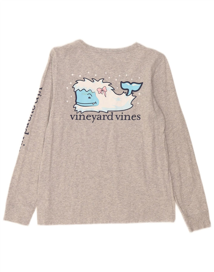 Top grafico da donna a maniche lunghe Vineyard Vines UK 10 piccolo grigio chiazzato