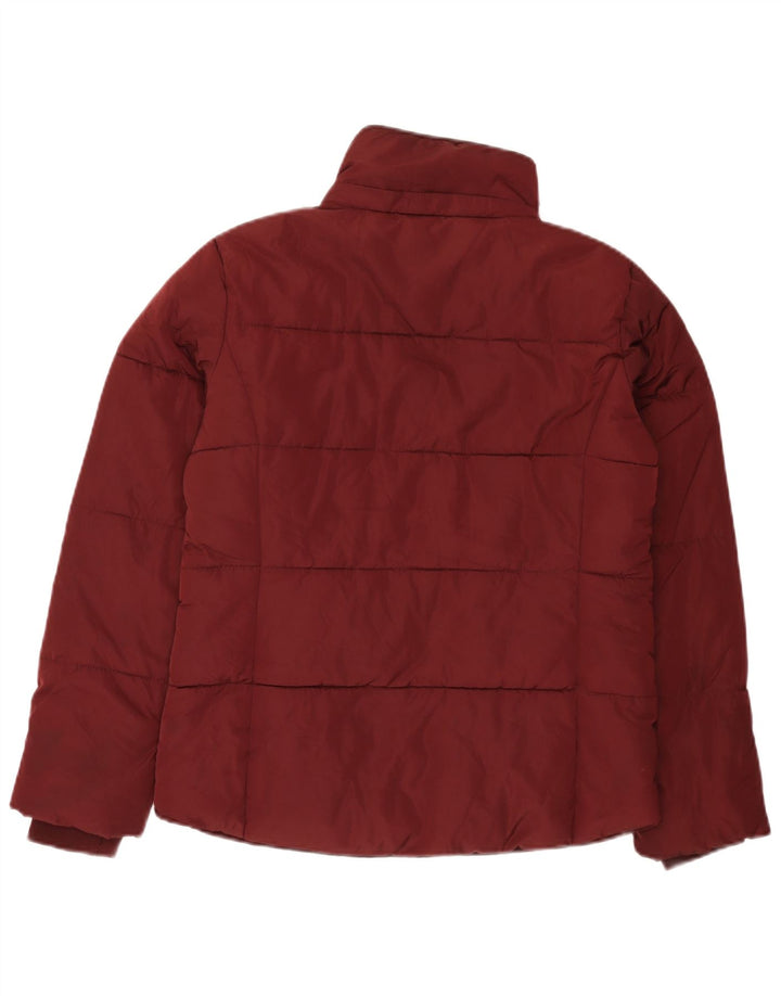 Giacca imbottita oversize da donna Topshop UK 8 piccola bordeaux in poliestere