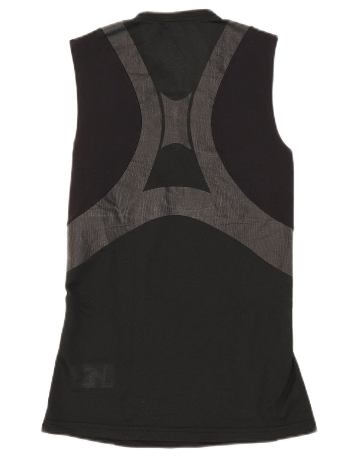 Canotta Reebok da donna UK 12/14 Medium Black Colourblock Cotton