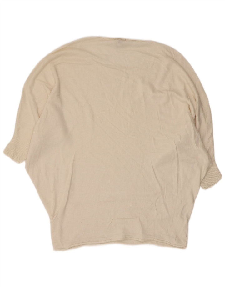 Maglione da donna Phase Eight con scollo a barca a pipistrello UK 10 piccolo bianco sporco