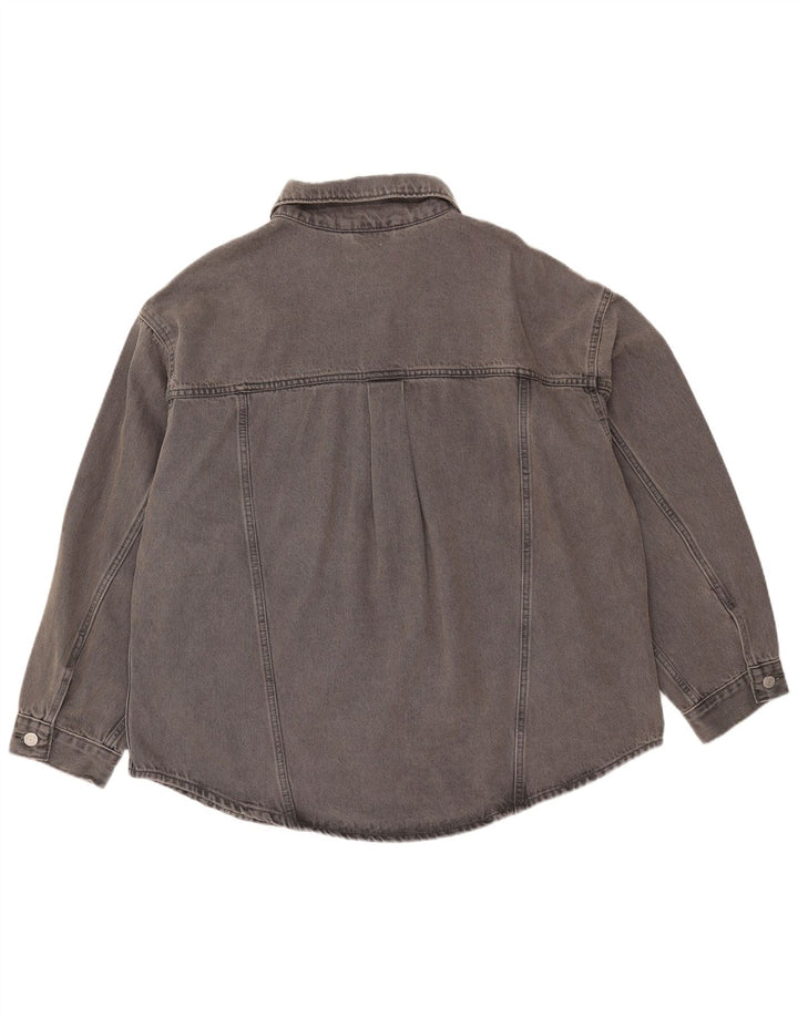 Giacca di jeans oversize da donna Levi's UK 16 grande cotone grigio