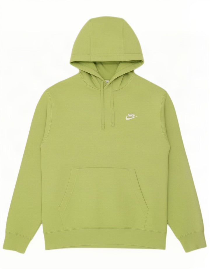 Felpa con cappuccio da uomo Nike in cotone verde medio