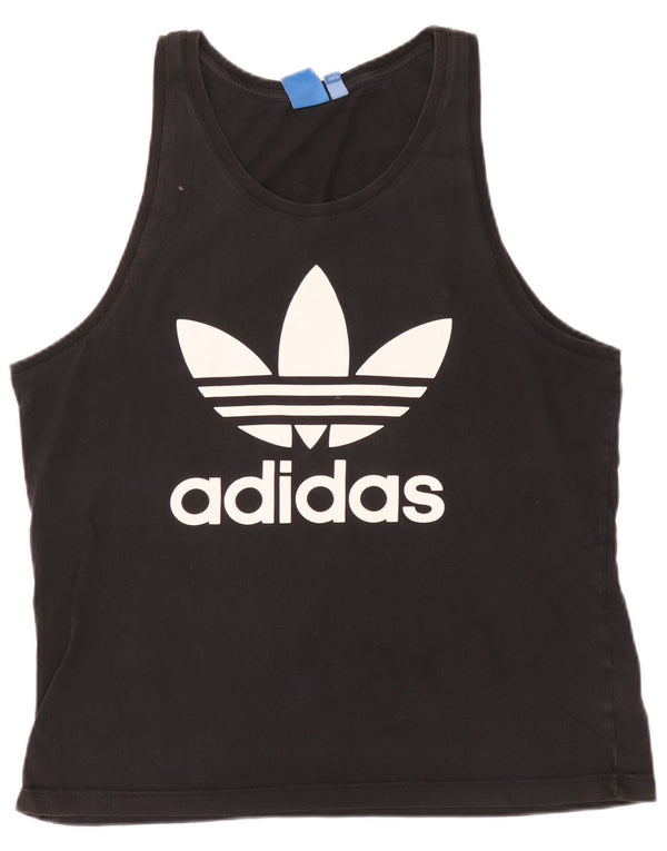 Canotta grafica da donna Adidas UK 16 grande cotone nero