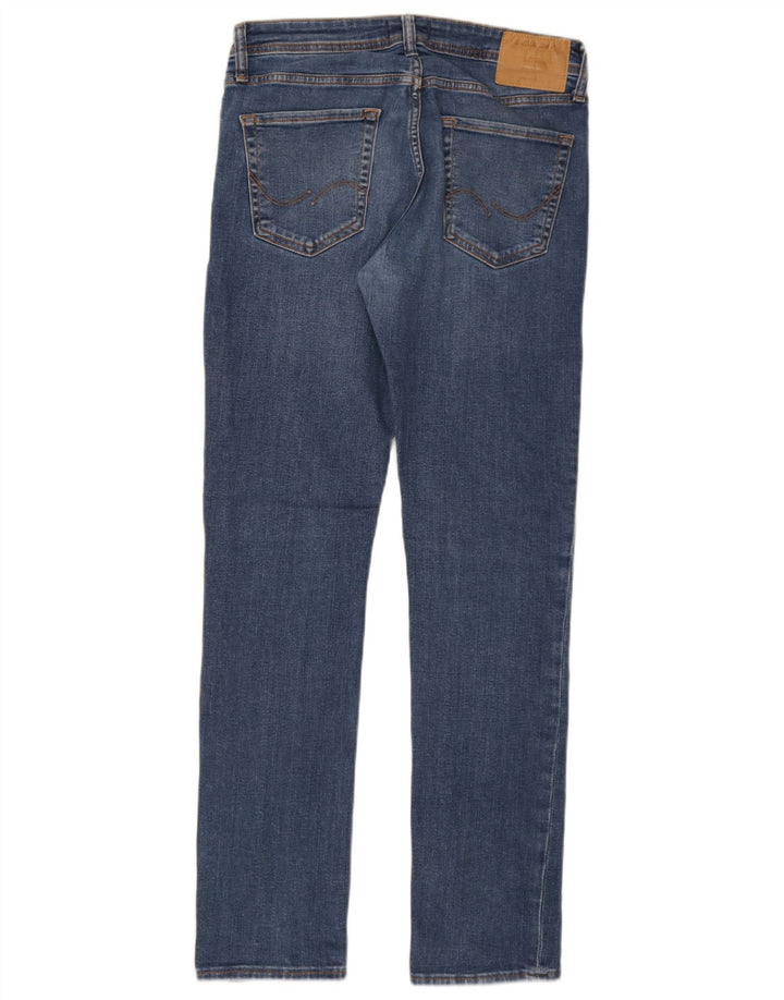 Jack & Jones Uomo GLENN Slim Jeans W31 L32 Cotone Blu