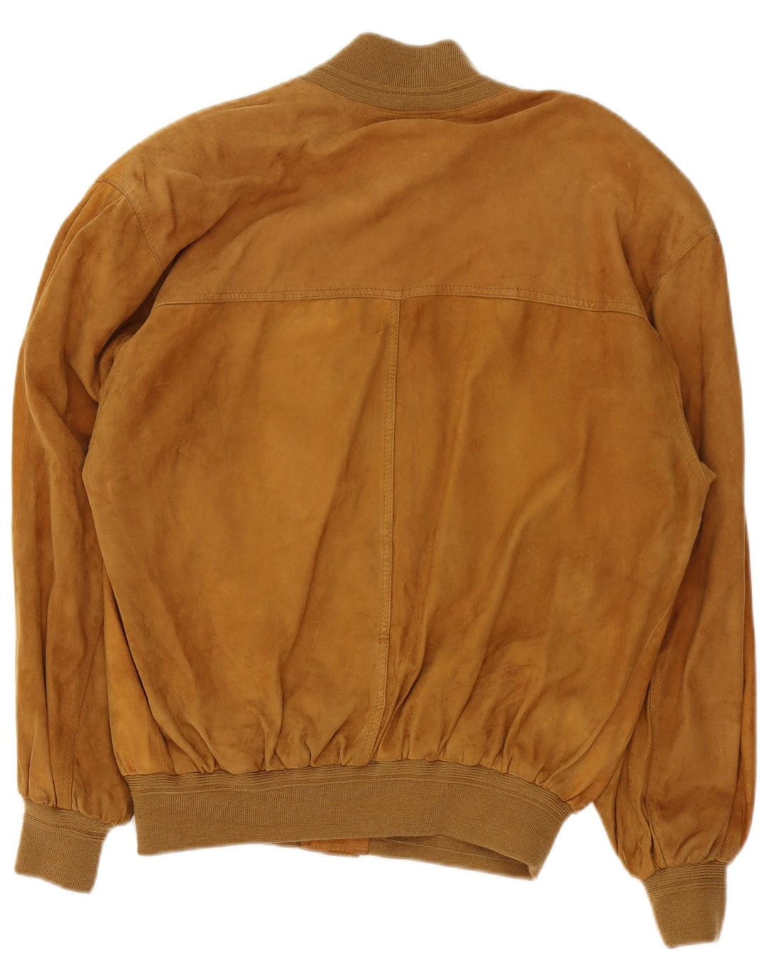 Giubbotto bomber in pelle scamosciata vintage da uomo UK 38 Beige medio
