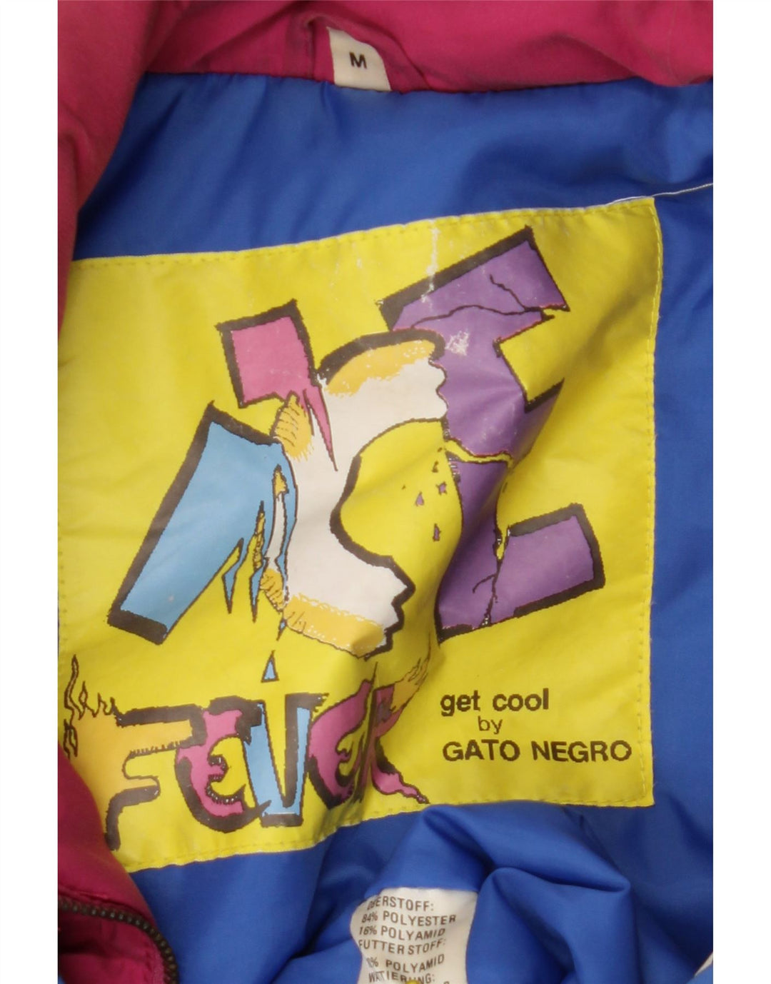 FEVER Giacca anorak da uomo UK 38 Poliestere color block blu medio