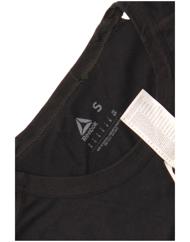 T-shirt Reebok da uomo Top Small in cotone nero