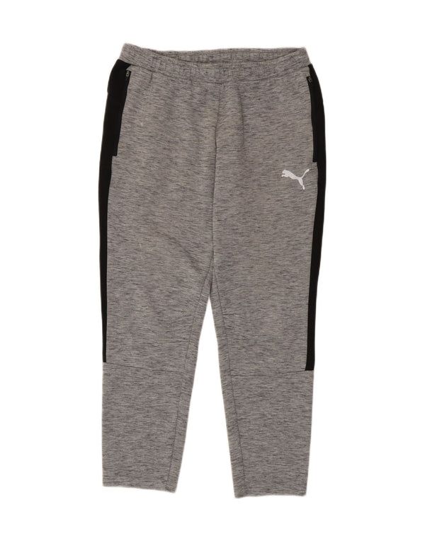 Pantaloni da tuta da uomo Puma Large in cotone color block grigio