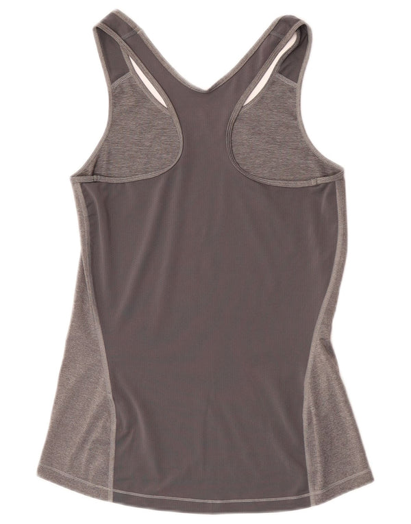 Canotta grafica Nike Dri Fit da donna UK 8 Small Grigio Colourblock