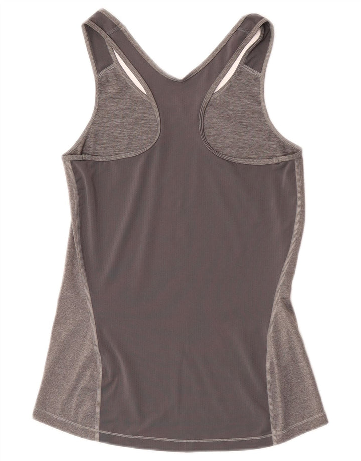 Canotta grafica Nike Dri Fit da donna UK 8 Small Grigio Colourblock