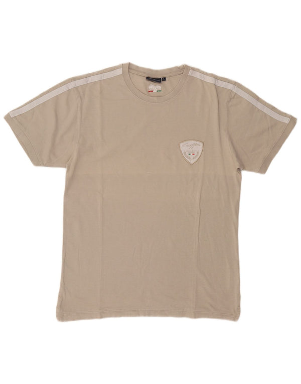T-shirt da uomo Lotto Top Large in cotone grigio