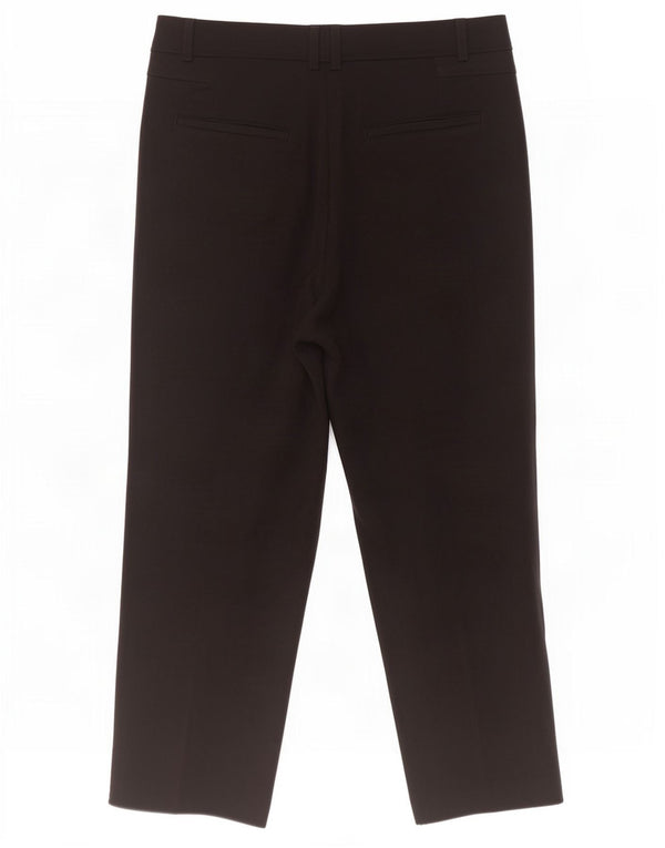 Marks & Spencer Womens Cropped Trousers UK 12 Medium W32 L25 Black