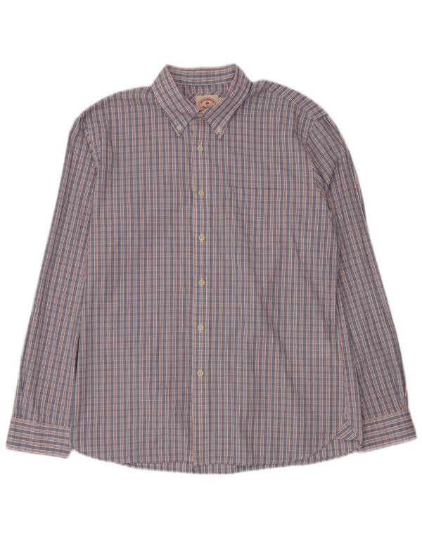 Camicia da uomo Brooks Brothers XL in cotone a quadri blu