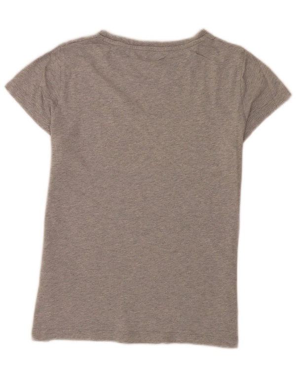 Gant T-shirt grafica da donna Top UK 10 Small Cotone color block grigio