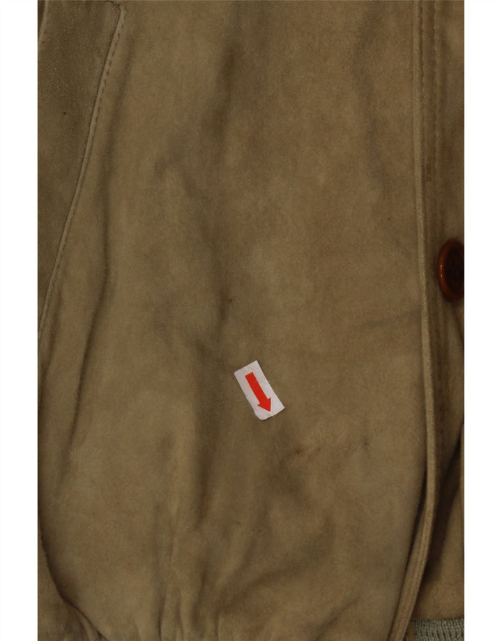 Giubbotto bomber in pelle scamosciata da uomo VINTAGE IT 48 Beige medio
