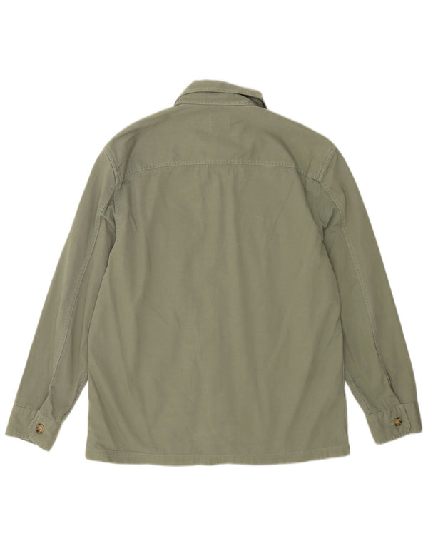 Camicia overshirt da uomo Marks & Spencer in cotone verde medio