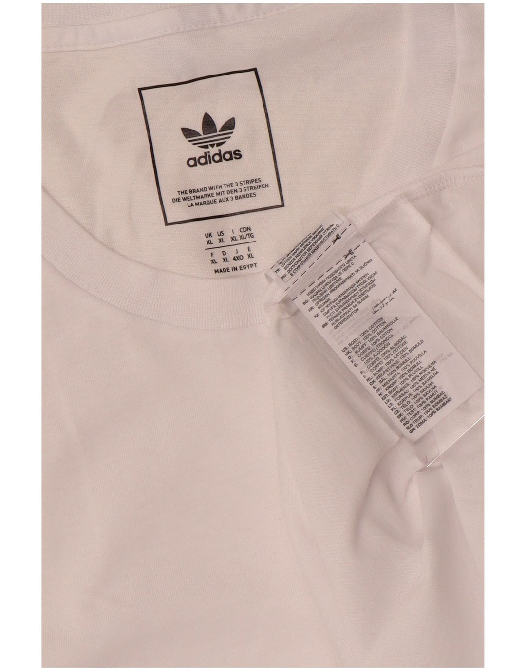 T-shirt da uomo Adidas Top XL in cotone bianco