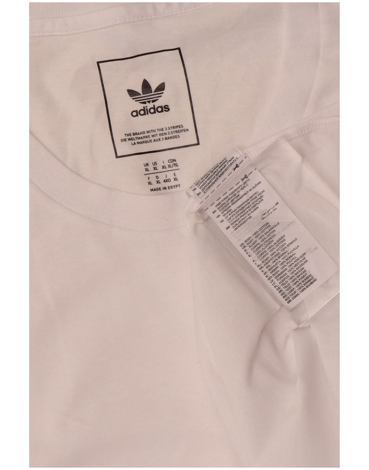 T-shirt da uomo Adidas Top XL in cotone bianco
