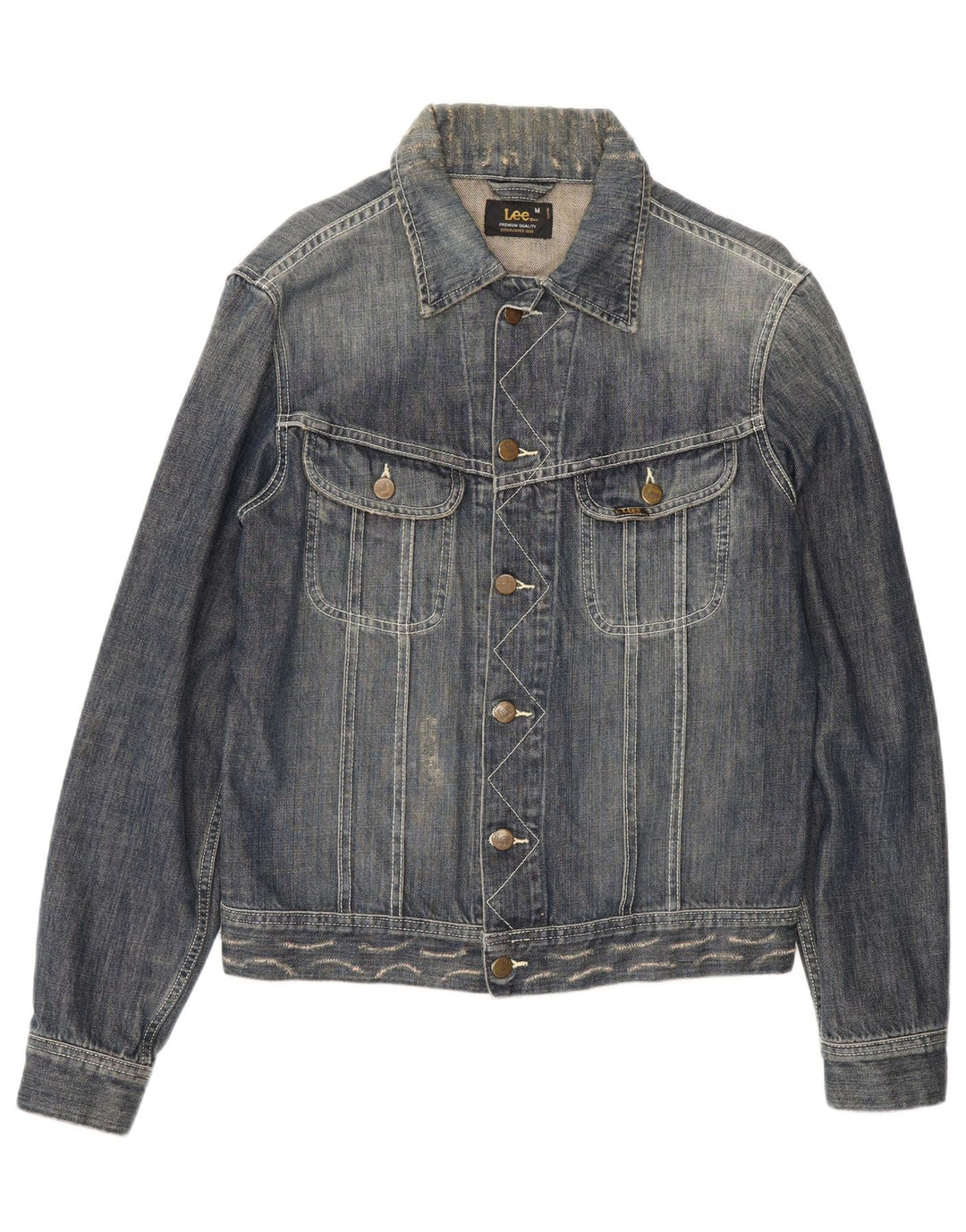 Giacca in denim da donna Lee UK 14 cotone blu medio