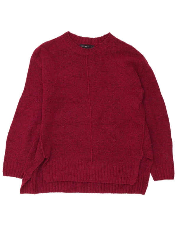 Maglione maglione con scollo a barca da donna Marks & Spencer UK 10 piccolo bordeaux