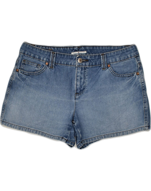 TOMMY HILFIGER Pantaloncini di jeans da donna US 12 Large W36 Cotone blu