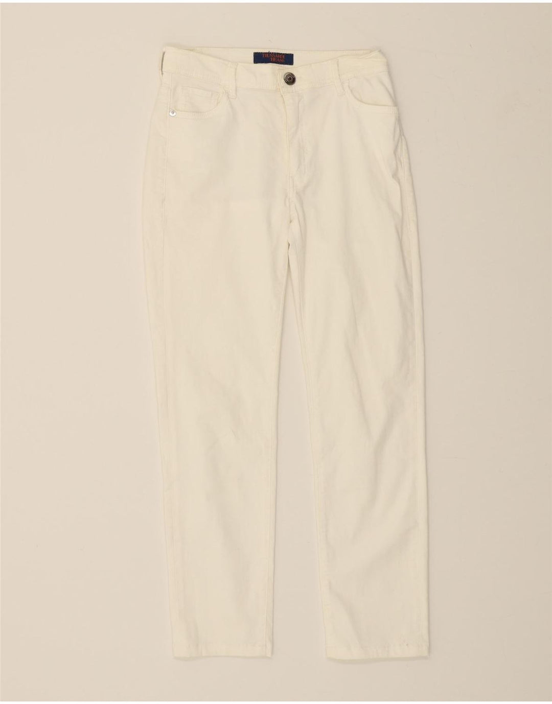 TRUSSARDI Womens Slim Jeans W25 L25 White Vintage Trussardi and Second-Hand Trussardi from Messina Hembry 