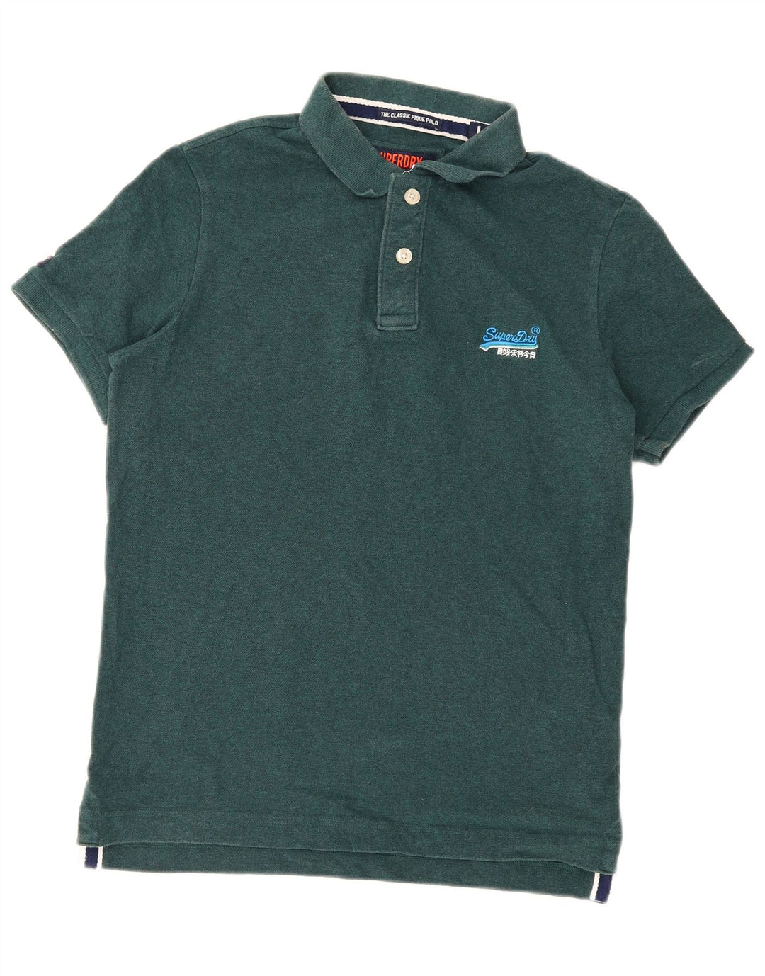 Polo da uomo Superdry grande in cotone verde