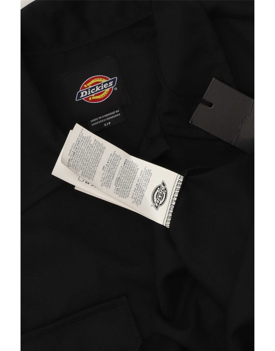 Dickies Camicia a maniche corte corta oversize da donna UK 10 piccola in cotone nero