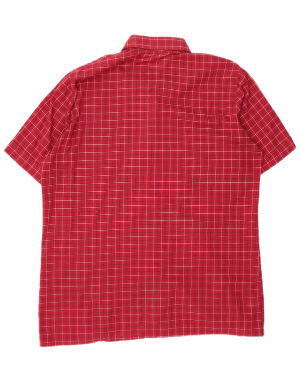 Camicia a maniche corte da uomo VINTAGE a quadri rossi medi