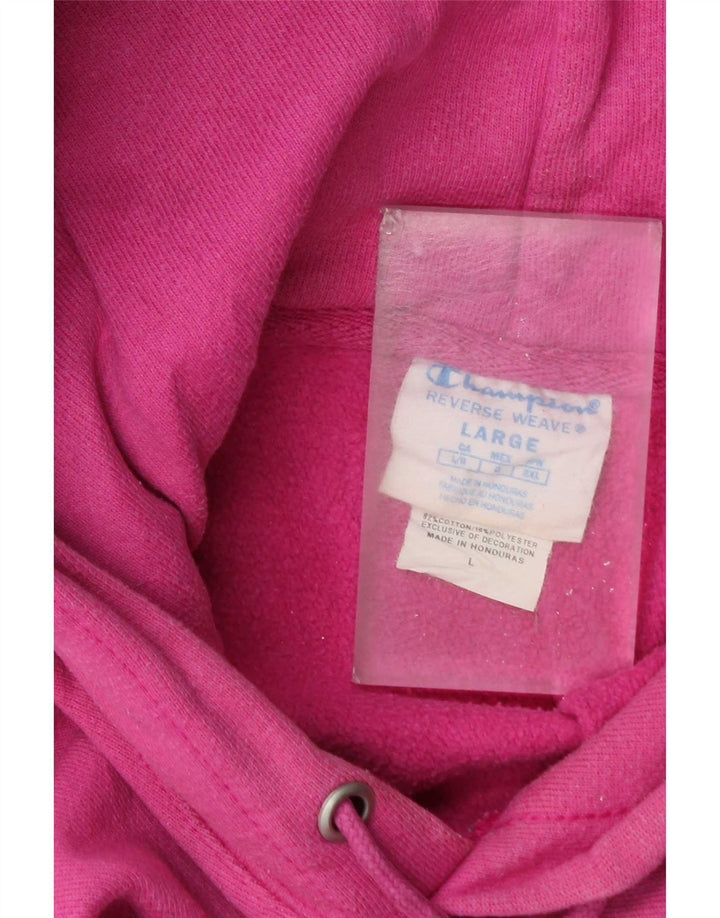 Maglione con cappuccio da uomo Champion grande in cotone rosa