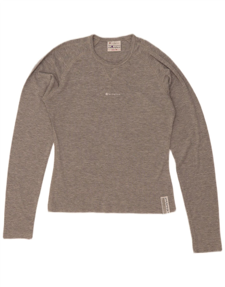Maglia a maniche lunghe Champion Heritage Classics da donna UK 12 Grigio medio chiazzato