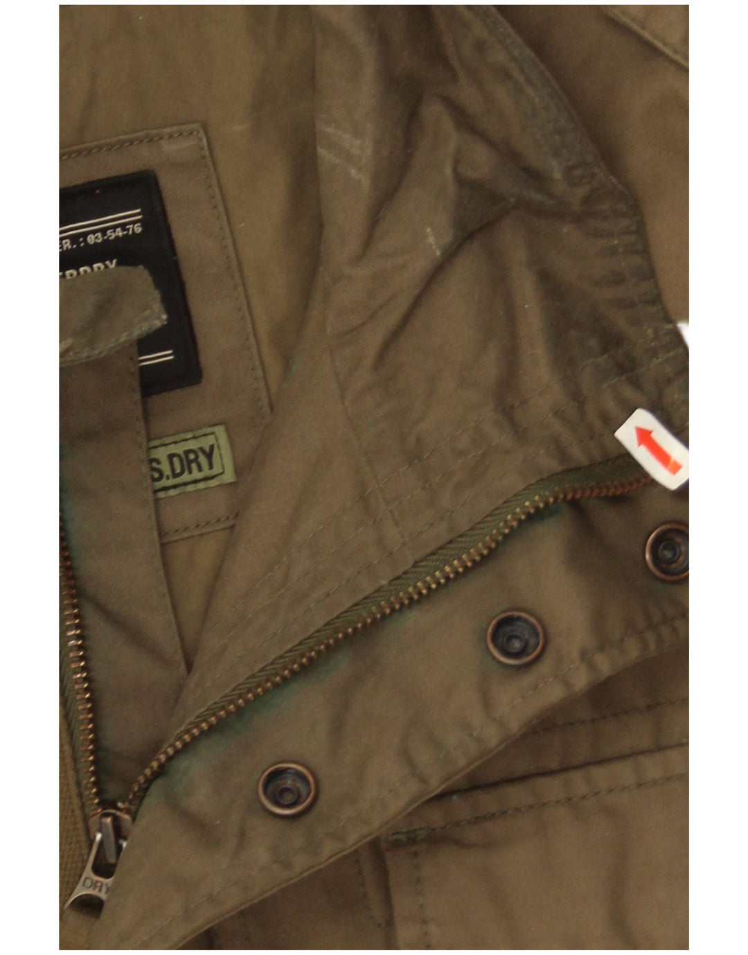 Giacca militare da uomo Superdry UK 40 grande cotone kaki