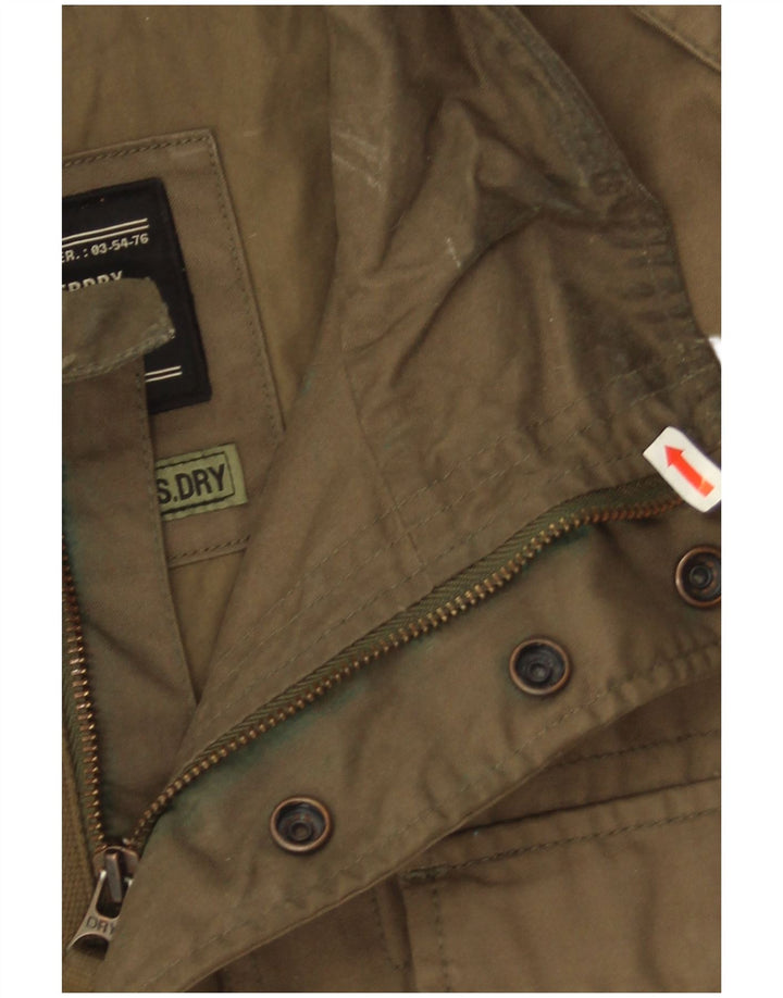 Giacca militare da uomo Superdry UK 40 grande cotone kaki
