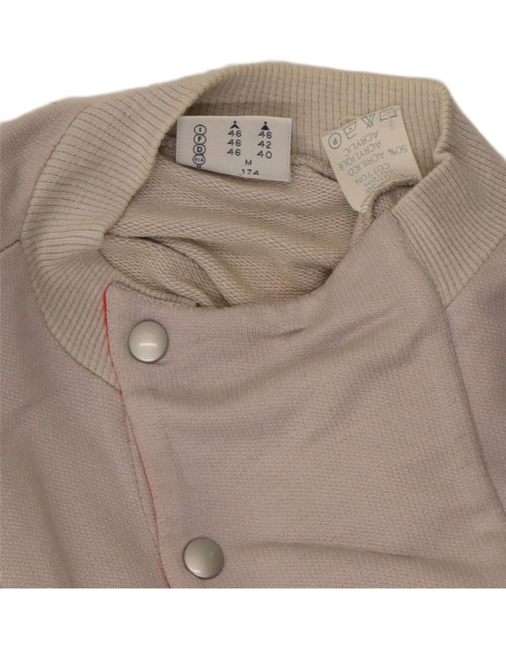 LOTTO Felpa da donna con collo abbottonato, maglione UK 14 Gessato grigio medio