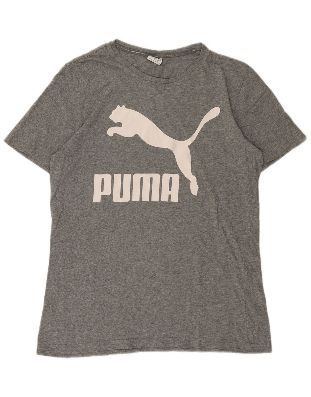 T-shirt grafica da uomo Puma Top grigio medio chiazzato