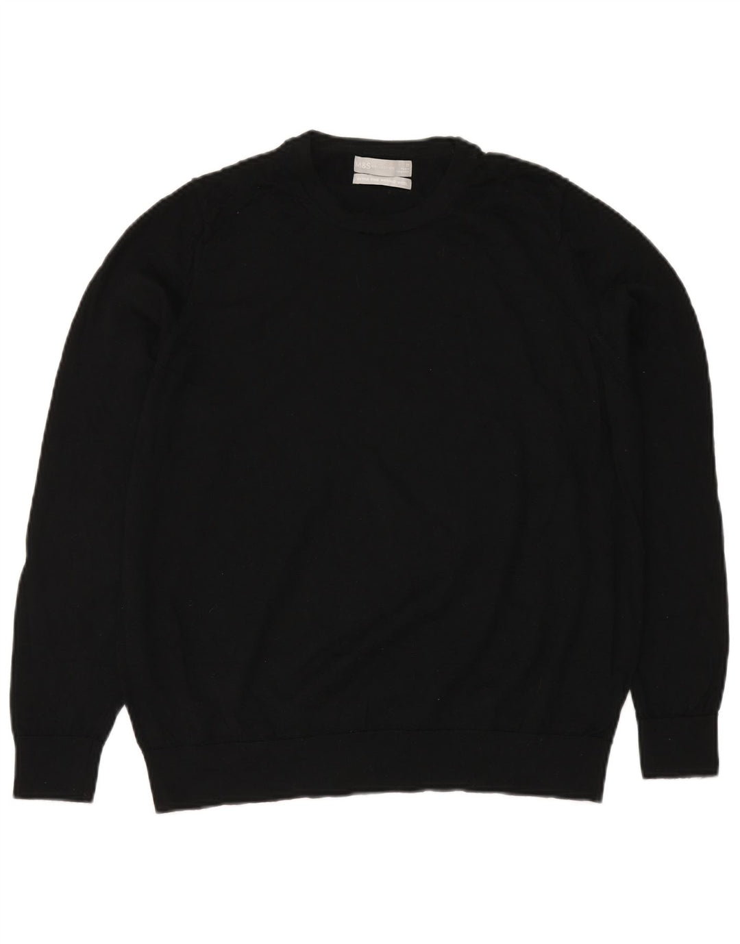 MARKS & SPENCER Maglione maglione girocollo da donna UK 20 2XL Nero