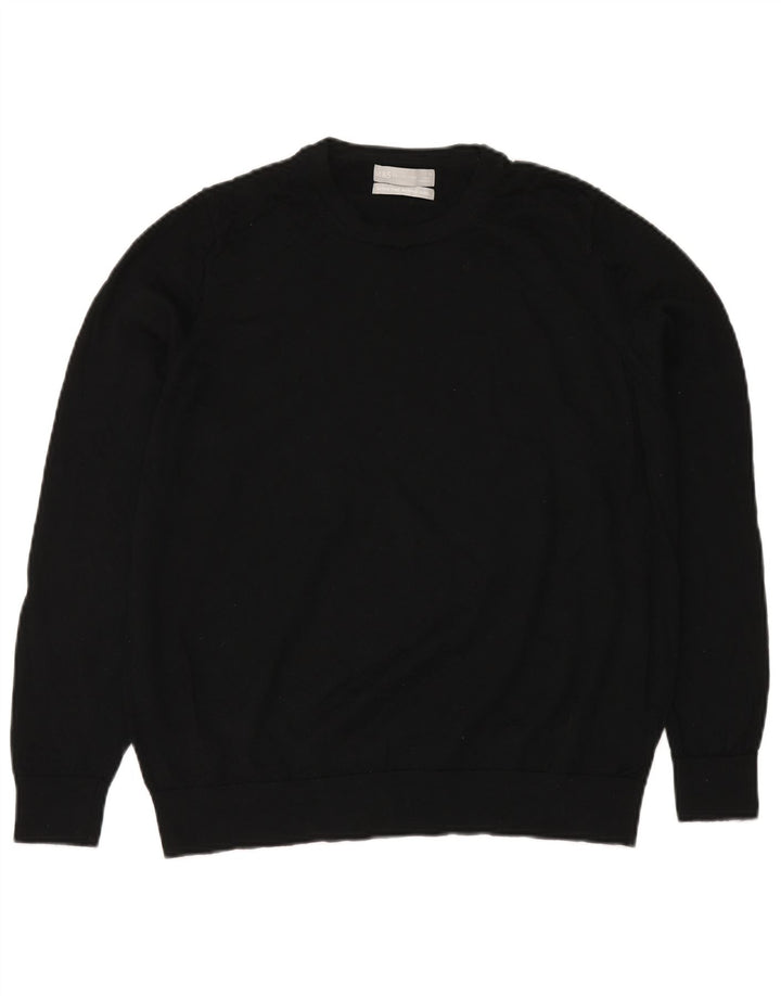 MARKS & SPENCER Maglione maglione girocollo da donna UK 20 2XL Nero