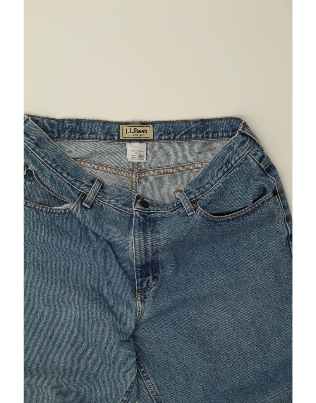 L.L.BEAN Womens Classic Fit Slim Jeans W36 L30  Blue Cotton Vintage L.L.Bean and Second-Hand L.L.Bean from Messina Hembry 