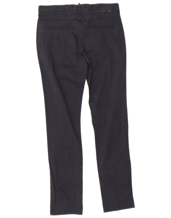 Pantaloni chino slim fit da uomo Zara EU 40 medio W31 L30 cotone blu navy