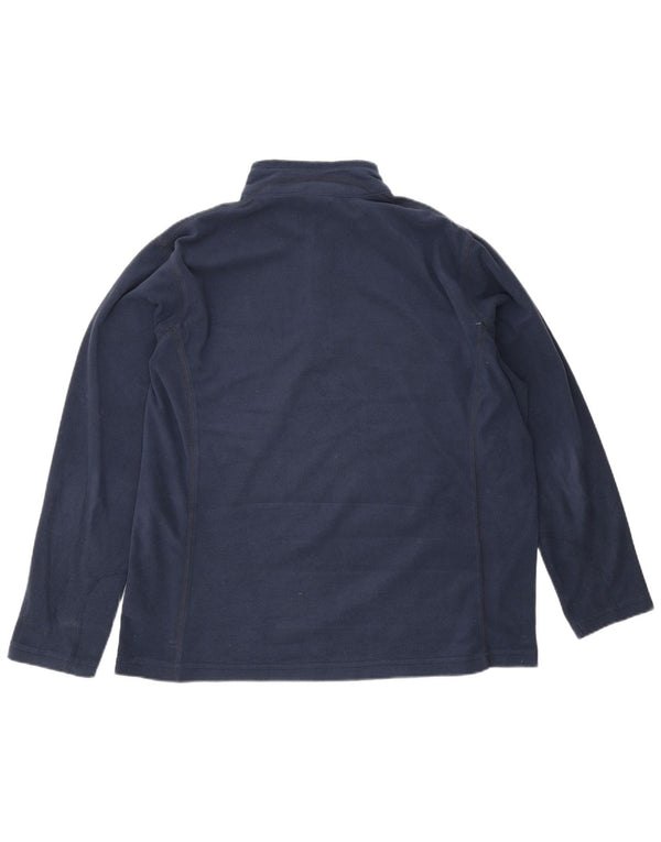 Maglione in pile da uomo Columbia con zip e collo grande blu navy