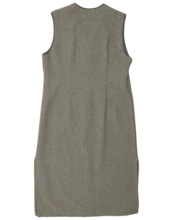 Abito lungo senza maniche da donna Tricot Chic UK 14 Grigio medio chiazzato