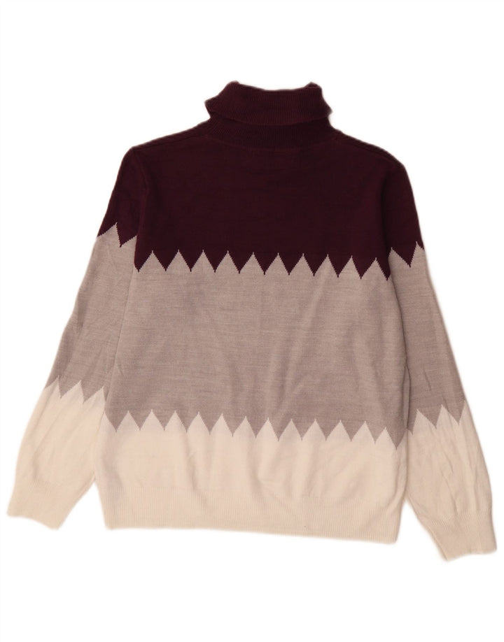 Maglione maglione a collo alto da donna Marks & Spencer UK 12 medio multicolore