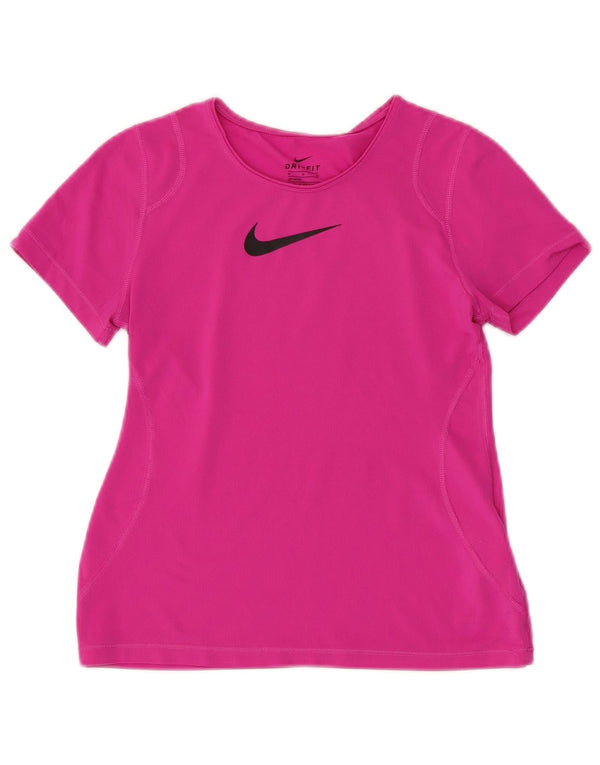 T-shirt grafica Nike Dri Fit per ragazze, 10-11 anni, in poliestere rosa medio